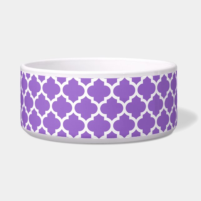Écuelle Amethyst White Marocain Quatrefoil Motif #5 (Devant)