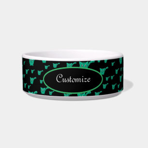 Écuelle Animal de compagnie Motif Black & Green Kitty
