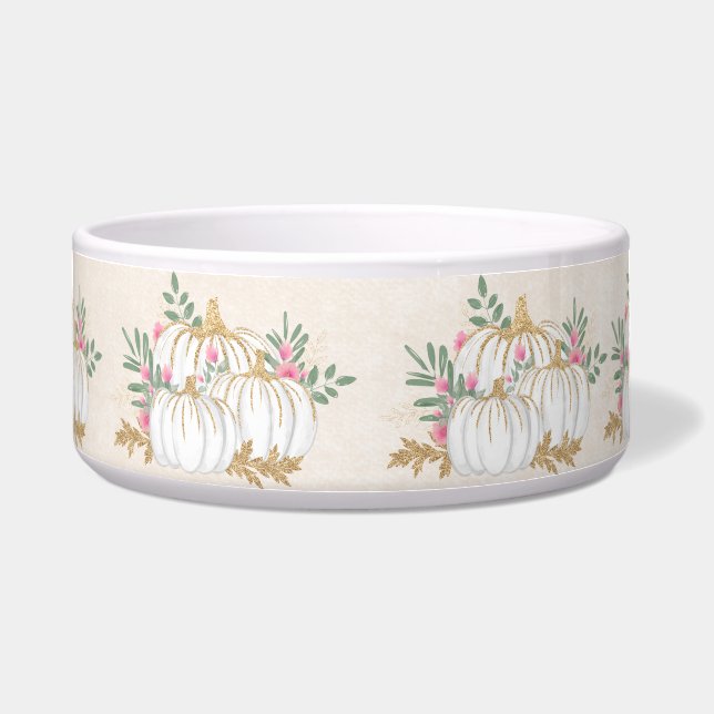 Écuelle Aquarelle blanche et Citrouille or (Devant)