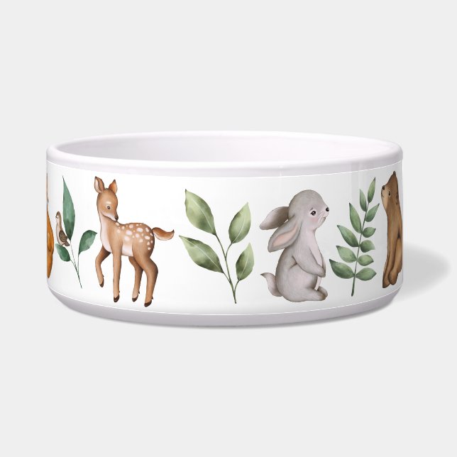 Écuelle Aquarelle Bois Forêt Animaux Motifs Animaux (Droite)