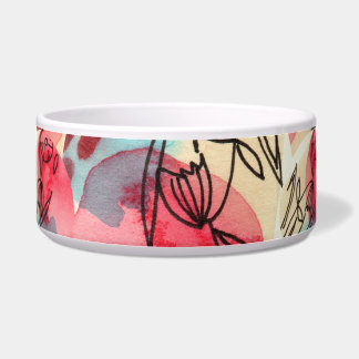 Écuelle Aquarelle chaude froide Florale géométrique