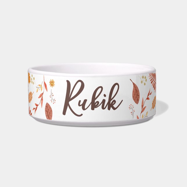 Écuelle Aquarelle d'automne Thanksgiving Pet Bowl (Devant)