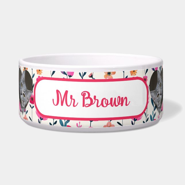 Écuelle Aquarelle Florale en forme de coeur (Devant)