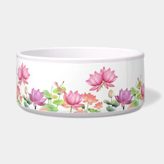 Écuelle Aquarelle Jardin Floral de Lotus Rose MARIAGE