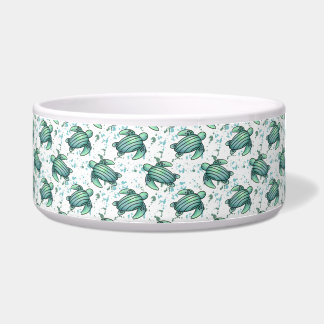 Écuelle aquarelle tortue de mer vert bleu animal motif