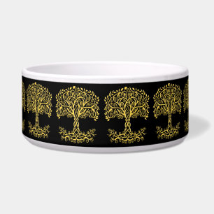 Écuelle Arbre Celtique Jaune Animaux De Compagnie