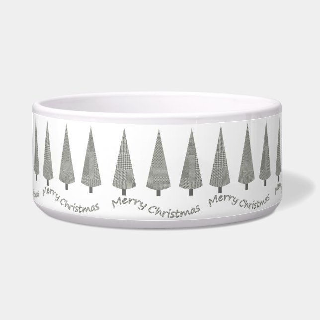 Écuelle Arbre de Noël Houndstooth Joyeux (Devant)