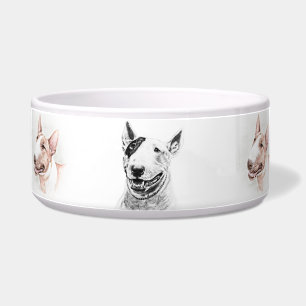 Écuelle Art mignon de chien de bull-terrier