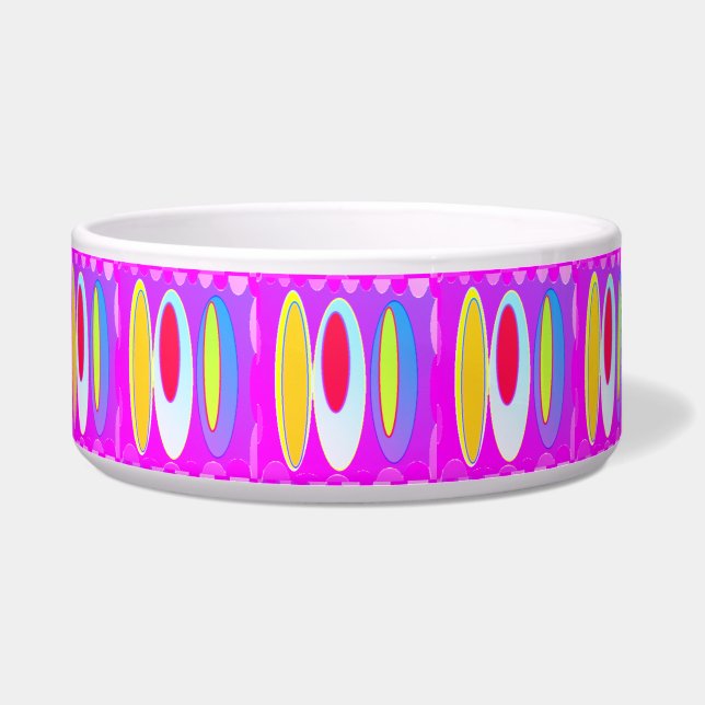Écuelle Art motif ovale dans des couleurs mélangées modern (Devant)
