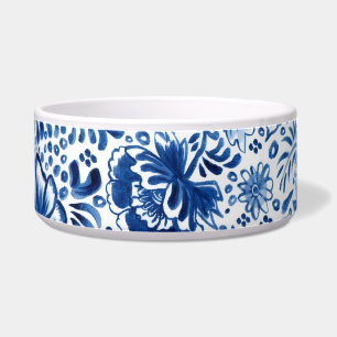 Écuelle Assez bleu et blanc motif batik