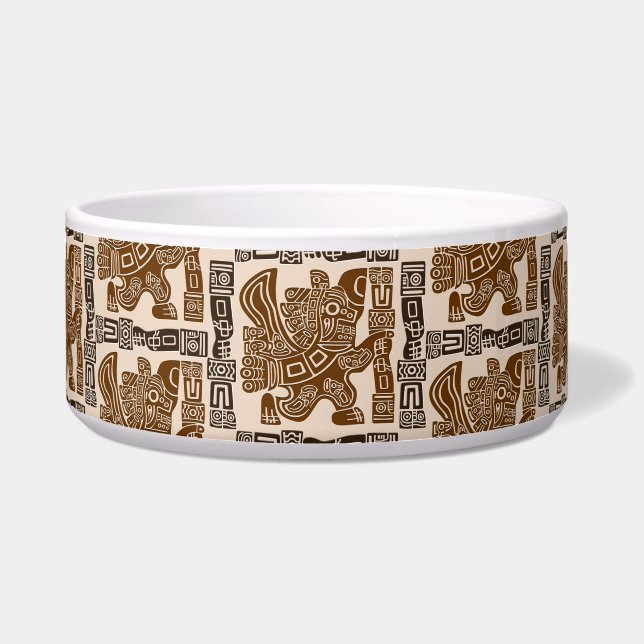 Écuelle Aztec Eagle Guerrier Tribal Art antique (Devant)