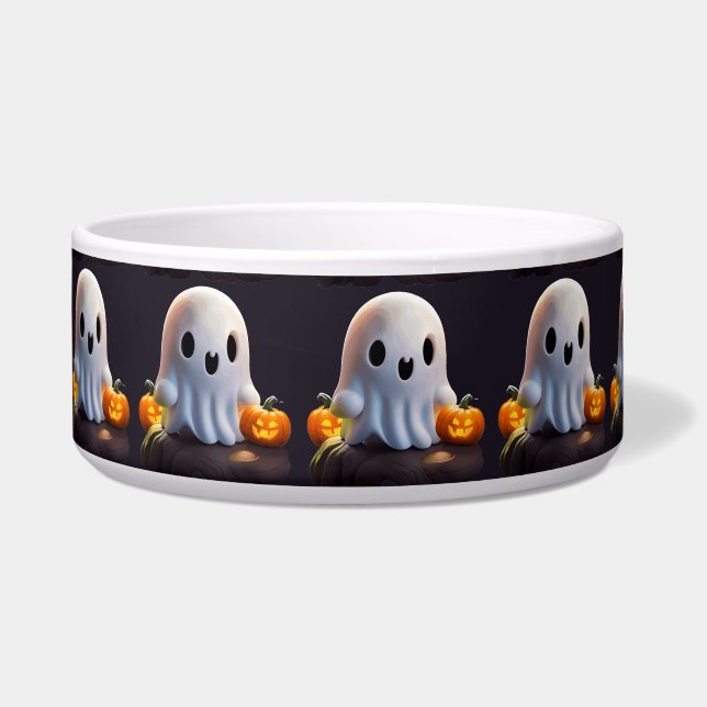 Écuelle Baby Ghost Déplaisant mignon caractère Halloween (Devant)