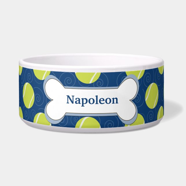 Écuelle Bal de tennis Customisé Chien nourriture Bowl - Na (Devant)