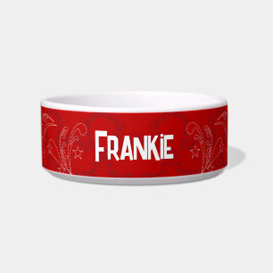 Écuelle Bandana rouge rétro Personnalisé