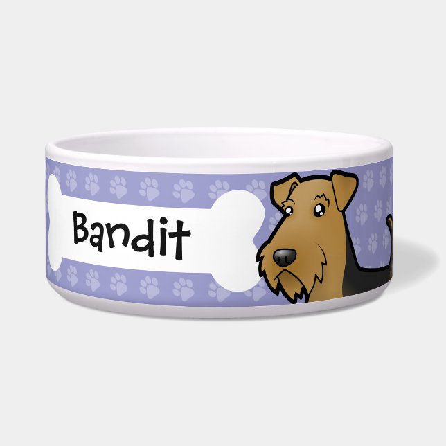 Écuelle Bande dessinée Airedale Terrier/gallois Terrier (Devant)