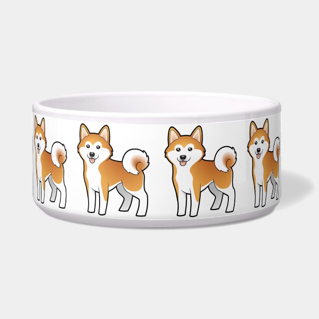 Écuelle Bande dessinée Akita Inu/Shiba Inu (Devant)