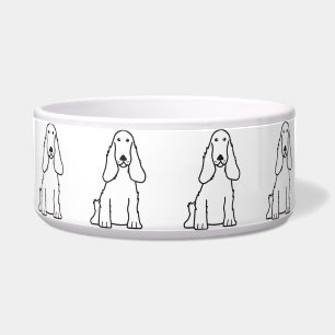 Écuelle Bande dessinée anglaise de chien de cocker