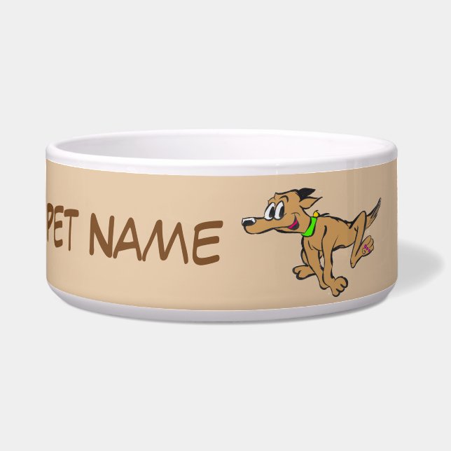 Écuelle Bande dessinée Cust de chien courant. Cuvette des (Devant)