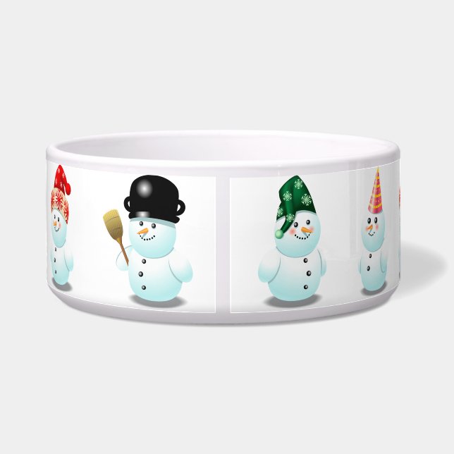 Écuelle Bande dessinée customisée de bonhomme de neige (Dos)