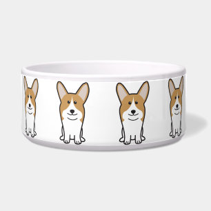 Écuelle Bande dessinée de chien de corgi de Gallois de