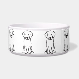 Écuelle Bande dessinée de chien de golden retriever