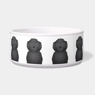 Écuelle Bande dessinée noire de Labradoodle