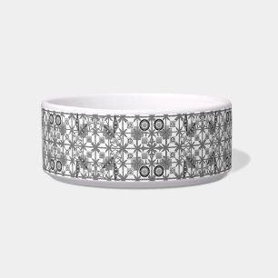 Écuelle Batik tribal - gris, noir et blanc