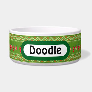 Écuelle Baubles Festifs Noël Boule de Chien Personnalisé