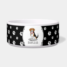 Écuelle Beagle Pourri Gâté (tri couleur 3) Chien Drôle