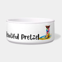 Belle Pretzel - chien bol personnalisé