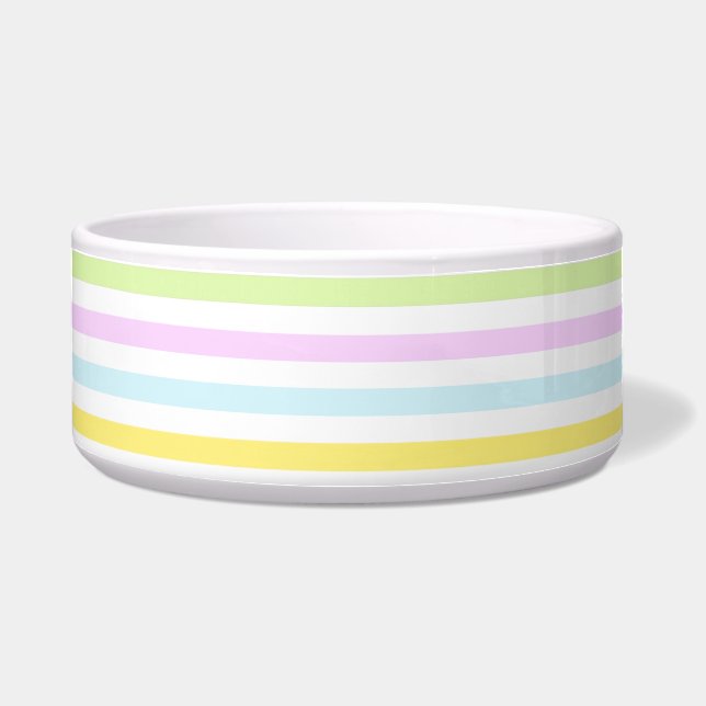 Écuelle Belles bandes horizontales en couleurs pastel (Devant)