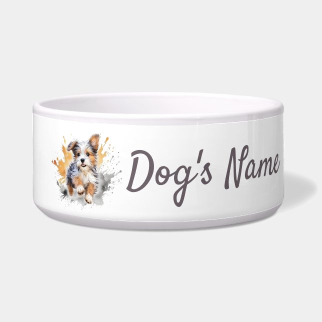 Écuelle Biewer Terrier chiot en céramique poêle Bowl (Devant)