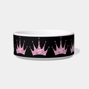 Écuelle Black Rose Tiara Princess Pet Nourriture Bowl