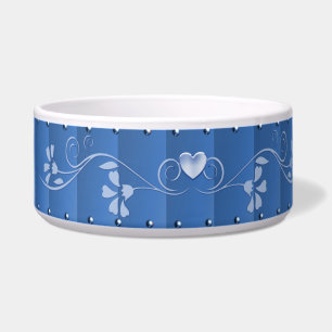 Écuelle Bleu Décoratif Floral Céramique Pet Bowl
