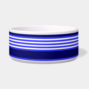 Écuelle Bleu et blanc cinq bandes motif