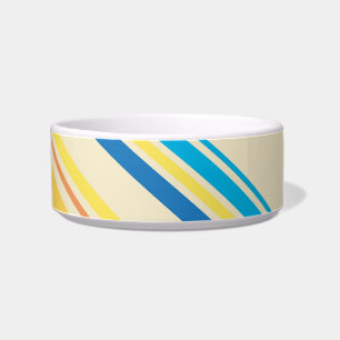 Écuelle Bleu jaune rétro Motif Pet Bowl