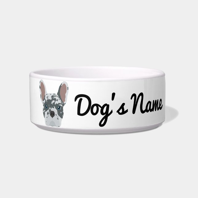 Écuelle Bleu Merle French Bulldog Bowl (Devant)