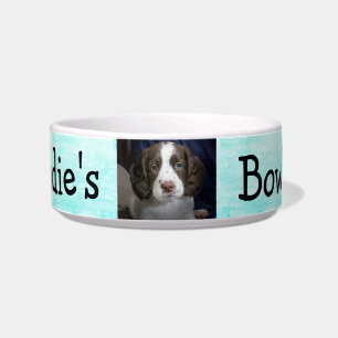 Écuelle Bleu personnalisé d'Aqua de cuvette de chien de