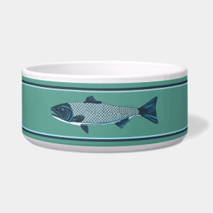 Écuelle Blue Folk Art Trout/Saumon