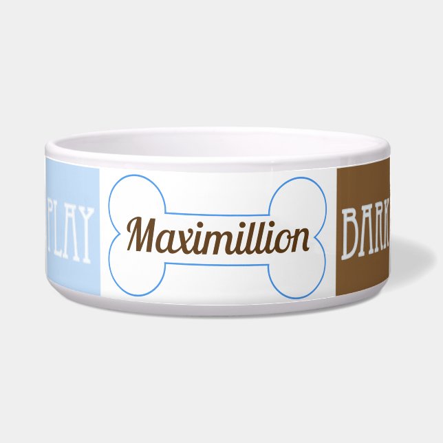 Écuelle Blue Green et Brown Checkered Squares (Devant)