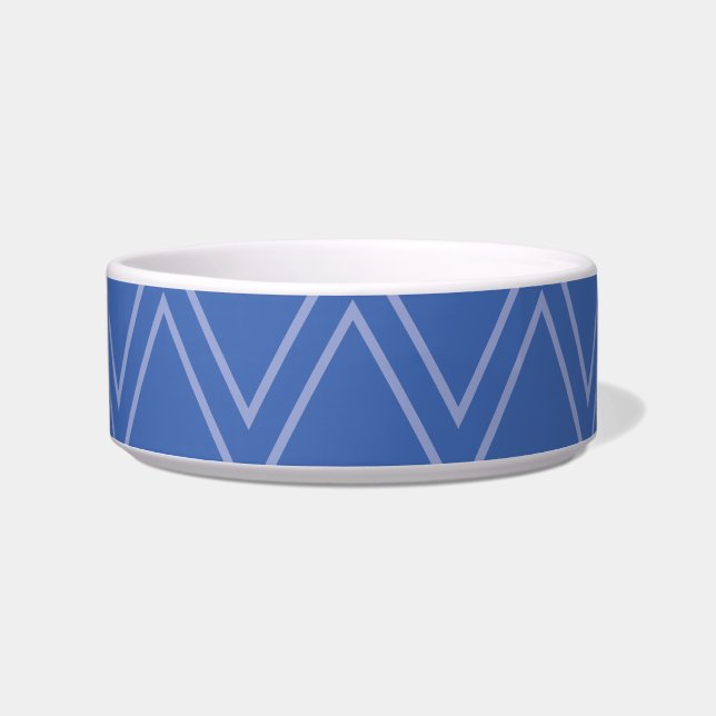 Écuelle Blue, moderne, simple, cool, trendy zigzag (Devant)