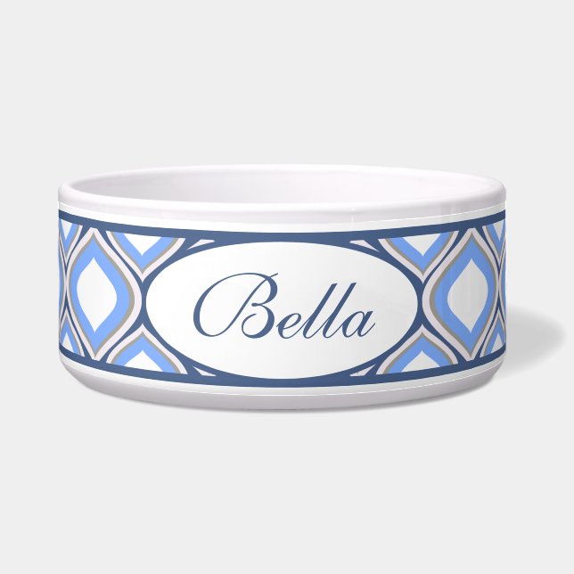 Écuelle Blue Ogee ceramic personnalisé botte de chien (Devant)