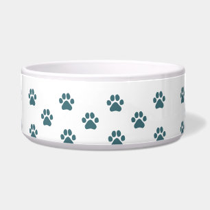Écuelle Blue Simple Chien Empreintes de pattes Empreintes 