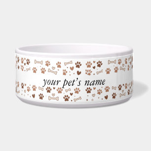 Écuelle Boho Personnalisé Pet Bowl Custom Chien ou Chat Fo