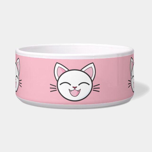 Écuelle boîte de nourriture pour chat heureux (Devant)