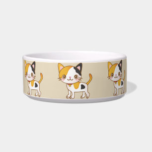Écuelle boîte de nourriture pour chat heureux