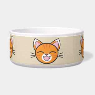 Écuelle boîte de nourriture pour chat heureux