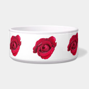 Écuelle Bol à chien Belle Rose Rouge
