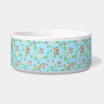 Bol à chien Bouledogue Français Floral Printanier 