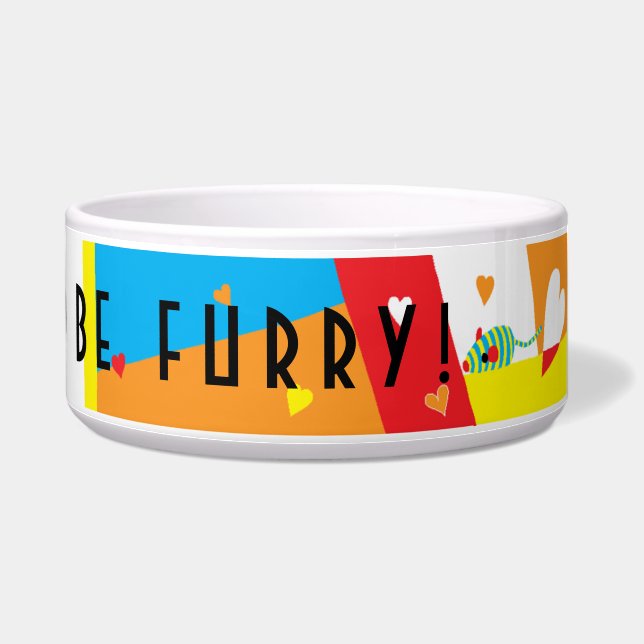Écuelle Bol à eau pour chat géant "Manger, boire et être p (Droite)